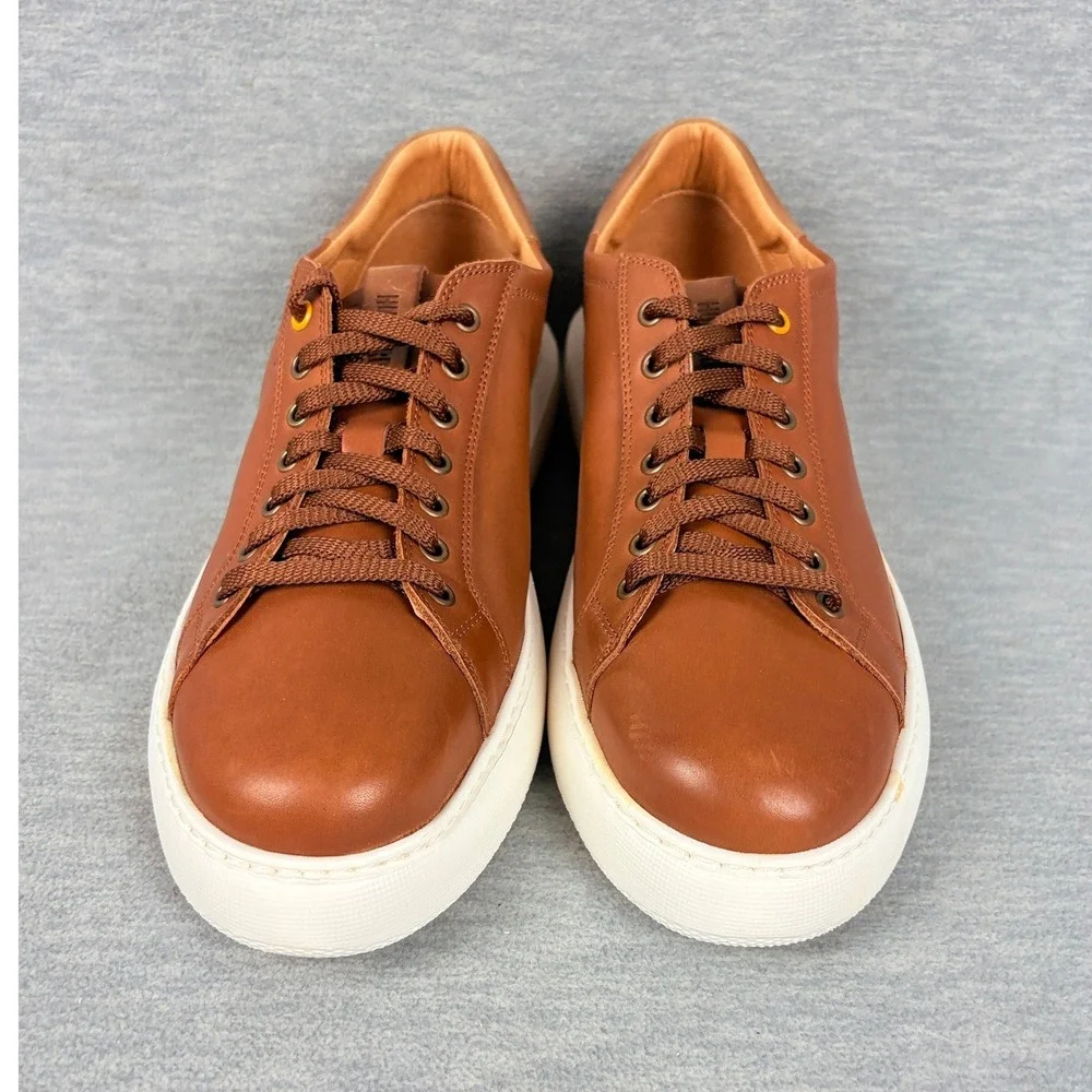 Samuel Hubbard Sunset Sneakers Mens 10.5 Brown Tan Leather Lightweight Comfort